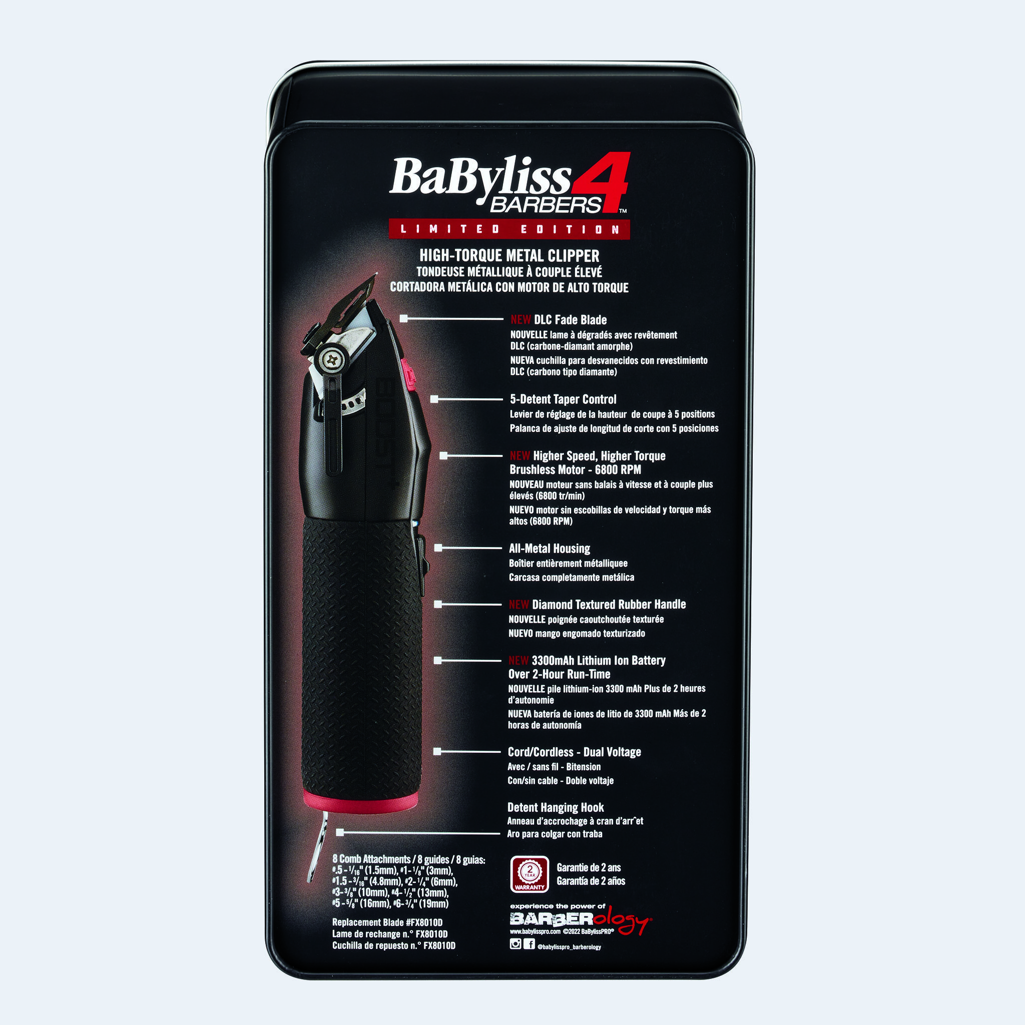 BaBylissPRO Influencer Collection Boost+ Clipper (Black)
